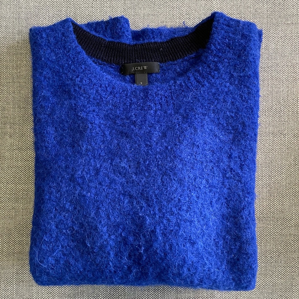 Bright Cobalt J. Crew Alpaca Sweater Oversize Fit Size S